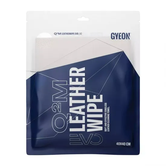GYEON Q²M LeatherWipe EVO Deri Aksamlara Özel Temizleme Bezi 2’Li Paket - 40x40 Cm