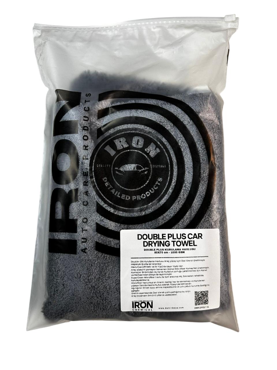 IRON%20CHEMICAL%20DOUBLE+%20Oto%20Kurulama%20Havlusu%20%2050x70%20cm%20%201000%20GSM%20Mikrofiber%20Su%20Emici%20Havlu